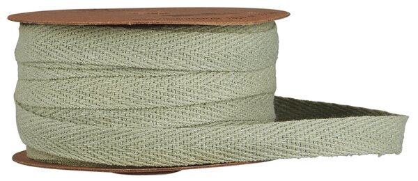 Bavlněná stuha na špulce Dusty Green – 5 m