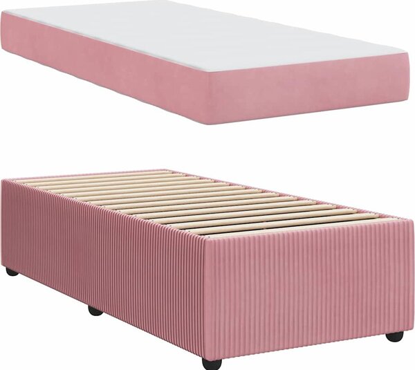 VidaXL Rám postele 90 x 200 cm textil [3398352] Barva: Černá