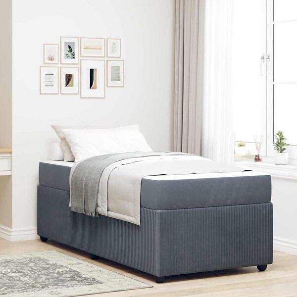 VidaXL Rám postele 90 x 200 cm textil [3398352] Barva: Černá