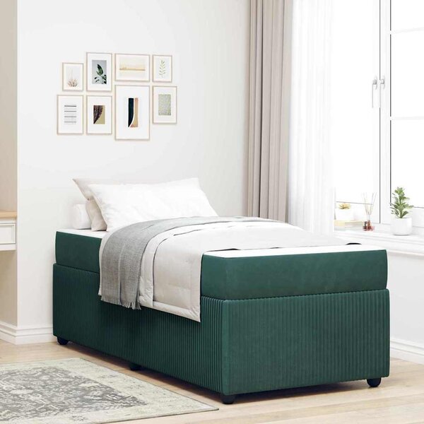 VidaXL Rám postele 90 x 200 cm textil [3398352] Barva: Černá