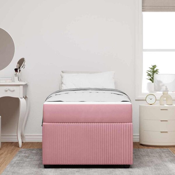 VidaXL Rám postele 90 x 200 cm textil [3398352] Barva: Černá