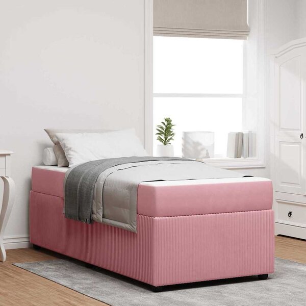 VidaXL Rám postele 90 x 200 cm textil [3398352] Barva: Černá
