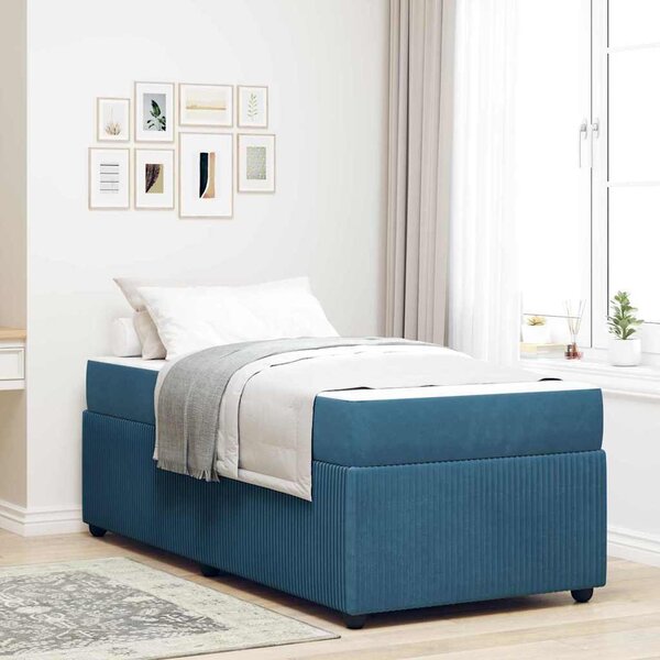 VidaXL Rám postele 90 x 200 cm textil [3398352] Barva: Černá