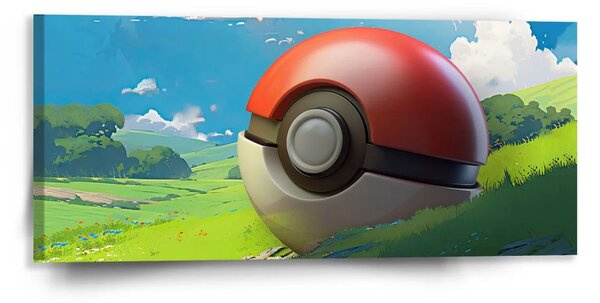 Sablio Obraz Pokemon ball Krajina - 110x50 cm