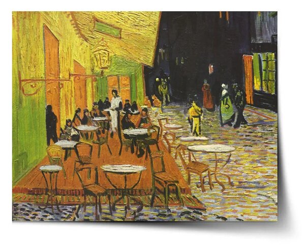 Sablio Plakát Terasa kavárny v noci - Vincent van Gogh - 60x40 cm