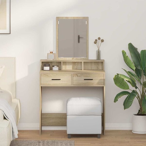 VidaXL Kosmetický stůl 79 x 41 x 140 cm Kompozitní dřevo [865144] Barva: Bílá