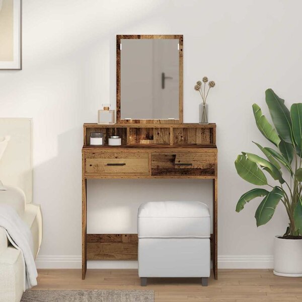 VidaXL Kosmetický stůl 79 x 41 x 140 cm Kompozitní dřevo [865144] Barva: Bílá