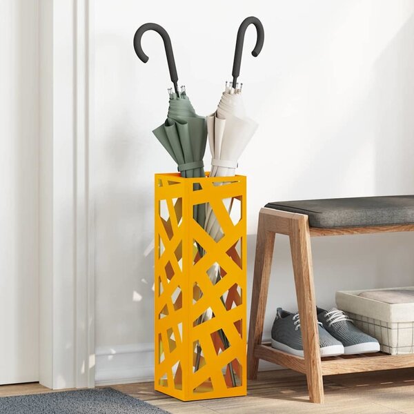 VidaXL Stojan na deštníky 15,5 x 15,5 x 49 cm Ocel [868499] Barva: Bílá