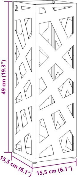 VidaXL Stojan na deštníky 15,5 x 15,5 x 49 cm Ocel [868499] Barva: Bílá