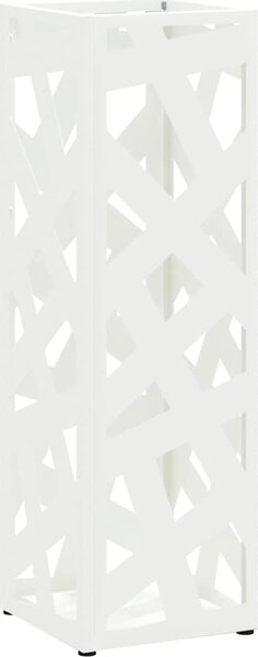 VidaXL Stojan na deštníky 15,5 x 15,5 x 49 cm Ocel [868499] Barva: Bílá
