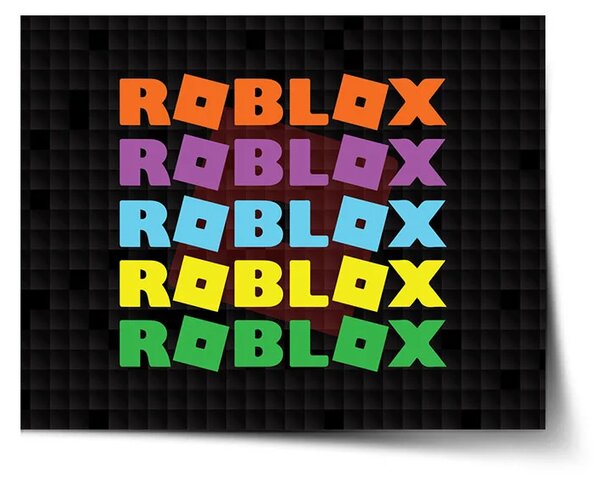 Sablio Plakát ROBLOX Barevný text - 60x40 cm