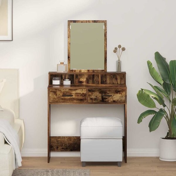 VidaXL Kosmetický stůl 79 x 41 x 140 cm Kompozitní dřevo [865144] Barva: Bílá