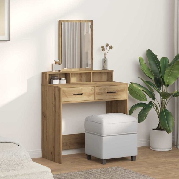 VidaXL Kosmetický stůl 79 x 41 x 140 cm Kompozitní dřevo [865144] Barva: Bílá