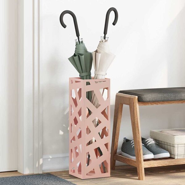 VidaXL Stojan na deštníky 15,5 x 15,5 x 49 cm Ocel [868499] Barva: Bílá