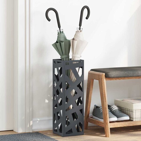 VidaXL Stojan na deštníky 15,5 x 15,5 x 49 cm Ocel [868499] Barva: Bílá