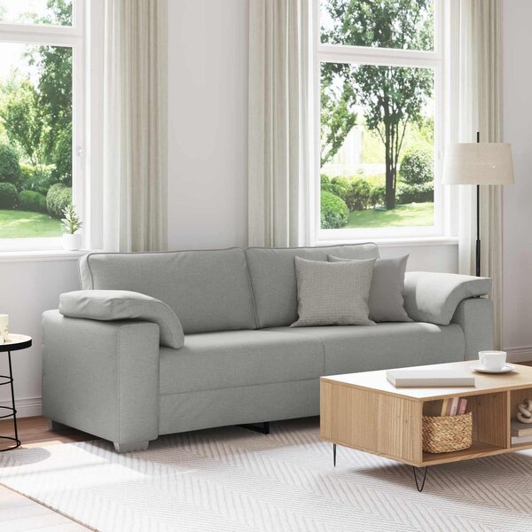 VidaXL 3-místné sofa 220 cm textil [4105245] Barva: Hnědá