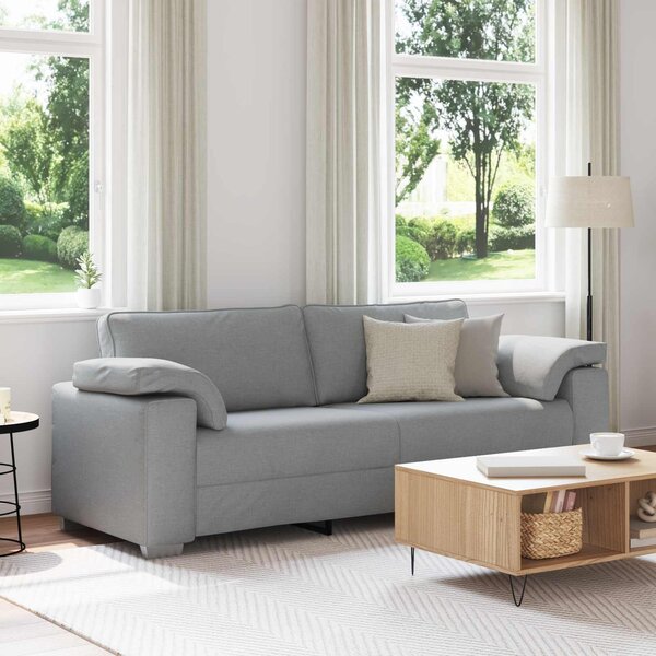 VidaXL 3-místné sofa 220 cm textil [4105245] Barva: Hnědá