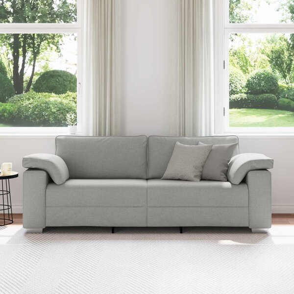 VidaXL 3-místné sofa 220 cm textil [4105245] Barva: Hnědá