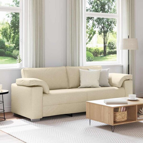 VidaXL 3-místné sofa 220 cm textil [4105245] Barva: Hnědá