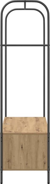 VidaXL Kovový stojan na oblečení Hnědý dub 100 x 44 x 160 cm [868456] Barva: Staré dřevo