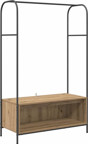 VidaXL Kovový stojan na oblečení Hnědý dub 100 x 44 x 160 cm [868456] Barva: Staré dřevo
