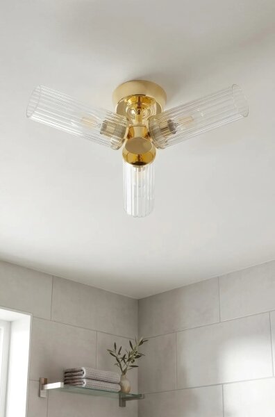 Markslöjd 109238 - Koup. přisazený lustr RIMINI 3xG9/20W/230V IP44 mosaz
