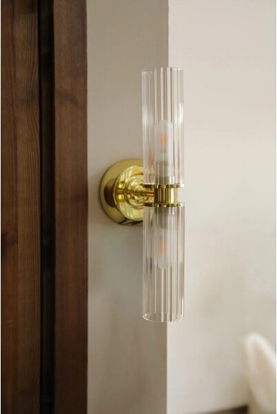 Markslöjd 109236 - Koupelnová nástěnná lampa RIMINI 2xG9/20W/230V IP44 mosaz