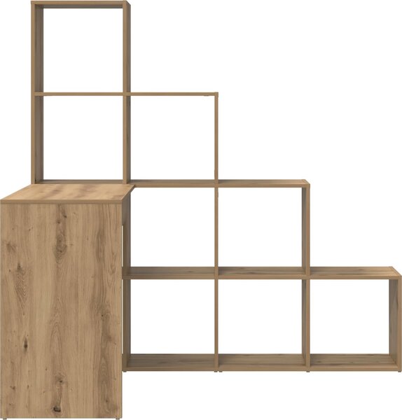 VidaXL Rohový psací stůl s policí 101,5 x 149,5 x 149,5 cm [3337248] Barva: dub sonoma