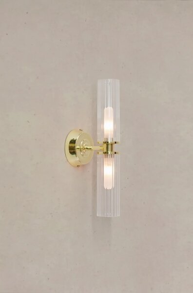 Markslöjd 109236 - Koupelnová nástěnná lampa RIMINI 2xG9/20W/230V IP44 mosaz