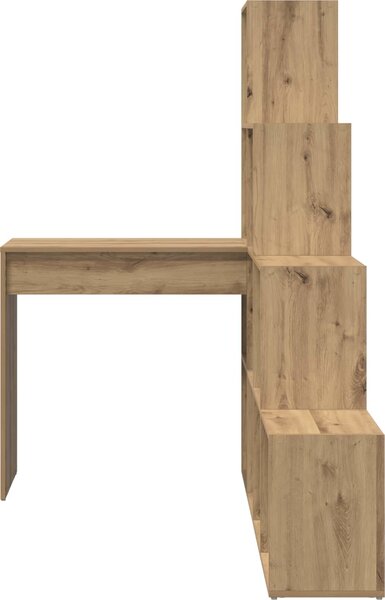 VidaXL Rohový psací stůl s policí 101,5 x 149,5 x 149,5 cm [3337248] Barva: dub sonoma