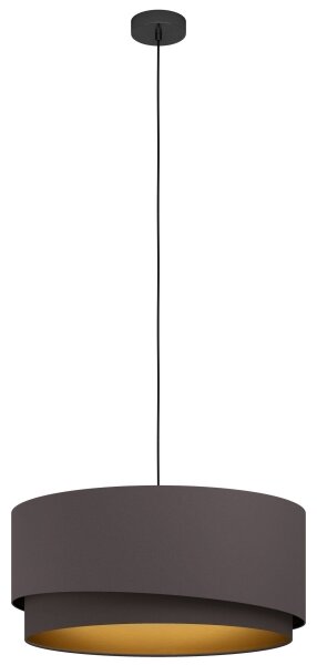 Eglo 39931 - Lustr na lanku MANDERLINE 1xE27/40W/230V hnědá/zlatá
