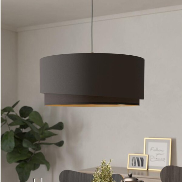 Eglo 39931 - Lustr na lanku MANDERLINE 1xE27/40W/230V hnědá/zlatá