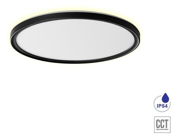 CORDIA stropní svítidlo LED 12W 1080lm 3000K-6000K 22,5cm, IP54 kulaté, černé