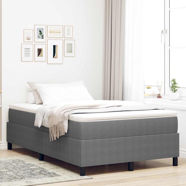 VidaXL Rám platformy 120 x 200 cm Žebrovaná látka [3337405] Barva: Tmavě šedá