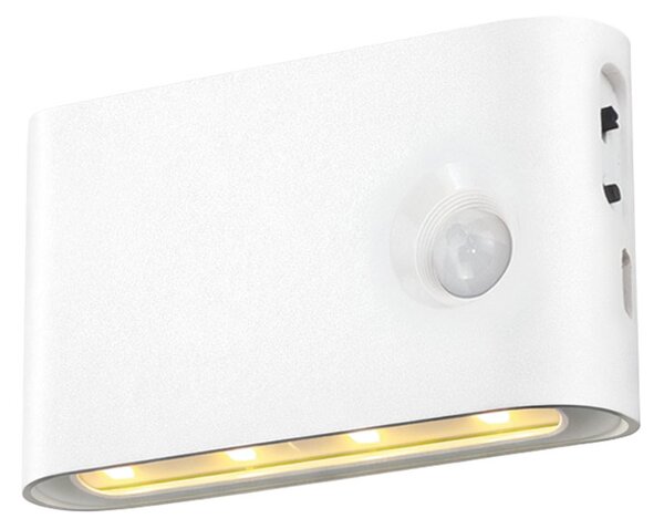 SOLIGHT Nabíjecí noční LED světélko, pohybový a světelný sensor, 0.5W, 3000K, Li-Ion