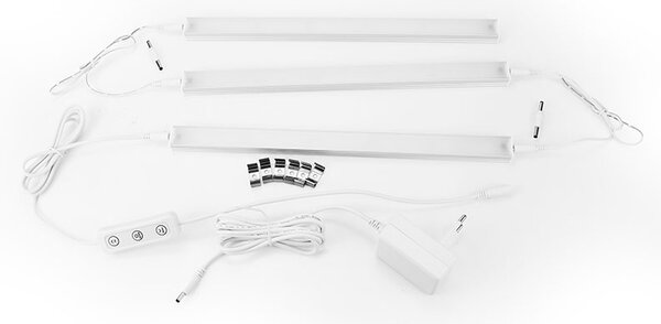 SOLIGHT LED stmívatelné podlinkové a nábytkové svítidlo 3x3W, 4100K, 3x30cm