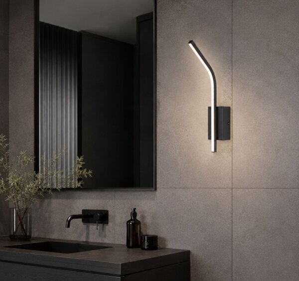 Rabalux 75088 - LED Koup nástěnné svítidlo TILMANN 10W/230V 4000K IP44 černá