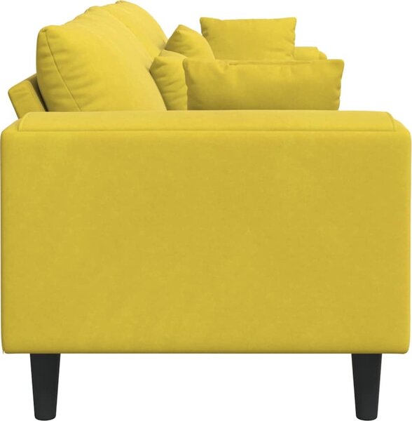 VidaXL Pohovka 250 x 77 x 76 cm samet [3335159] Barva: Černá