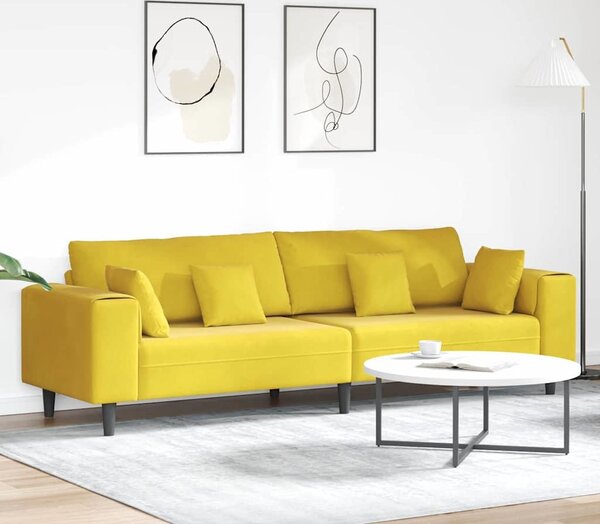 VidaXL Pohovka 250 x 77 x 76 cm samet [3335159] Barva: Černá