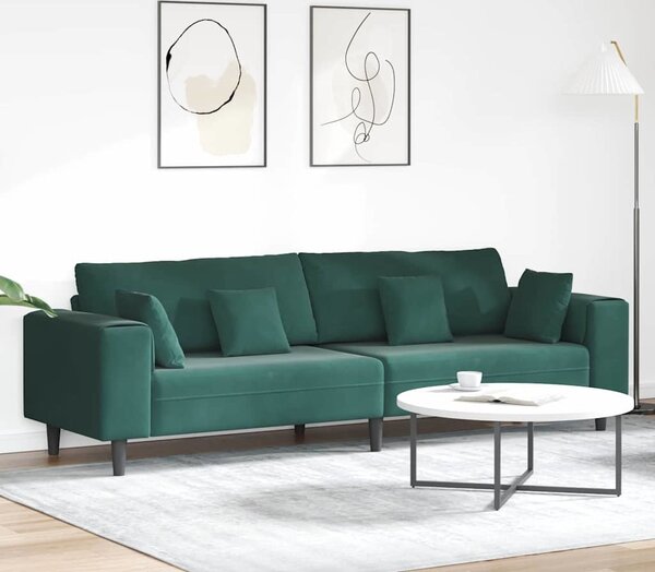 VidaXL Pohovka 250 x 77 x 76 cm samet [3335159] Barva: Černá