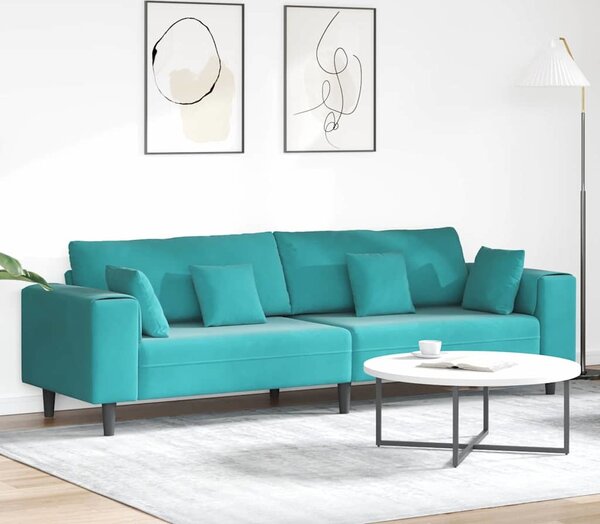 VidaXL Pohovka 250 x 77 x 76 cm samet [3335159] Barva: Černá