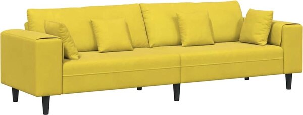 VidaXL Pohovka 250 x 77 x 76 cm samet [3335159] Barva: Černá