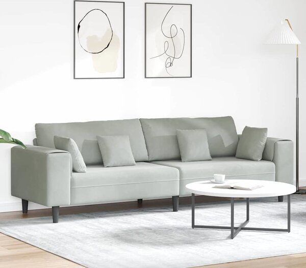 VidaXL Pohovka 250 x 77 x 76 cm samet [3335159] Barva: Černá