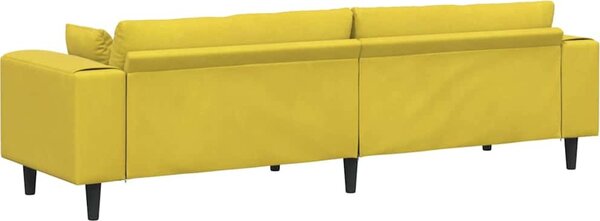 VidaXL Pohovka 250 x 77 x 76 cm samet [3335159] Barva: Černá