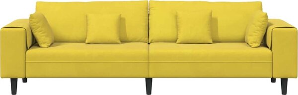 VidaXL Pohovka 250 x 77 x 76 cm samet [3335159] Barva: Černá