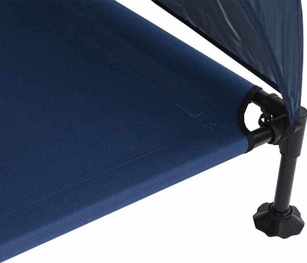 VidaXL Zvýšený psí pelíšek 127 x 81 x 108 cm Textil a ocel [42008223] Barva: Hnědá