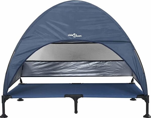 VidaXL Zvýšený psí pelíšek 127 x 81 x 108 cm Textil a ocel [42008223] Barva: Hnědá