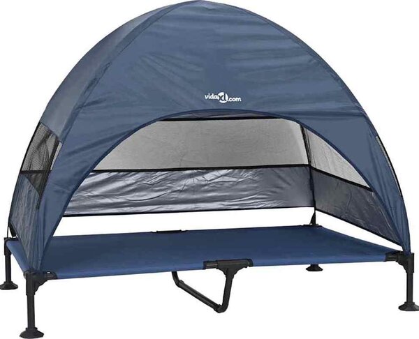 VidaXL Zvýšený psí pelíšek 127 x 81 x 108 cm Textil a ocel [42008223] Barva: Hnědá
