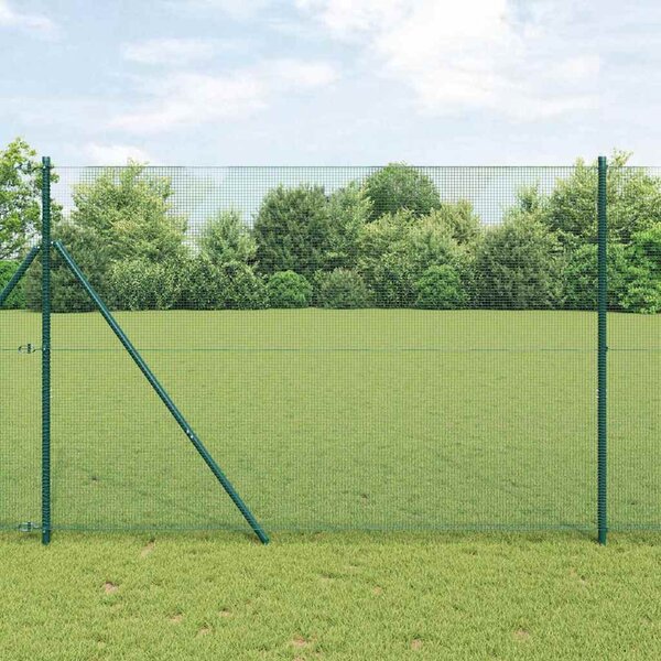 VidaXL Zemní upevnění svařované drátěné ploty 10 x 1,6 m [3351706] Barva: Zelená