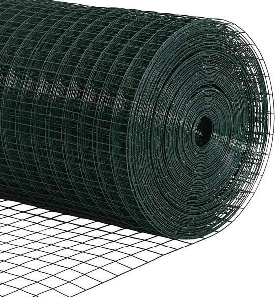VidaXL Zemní upevnění svařované drátěné ploty 10 x 1,6 m [3351706] Barva: Zelená